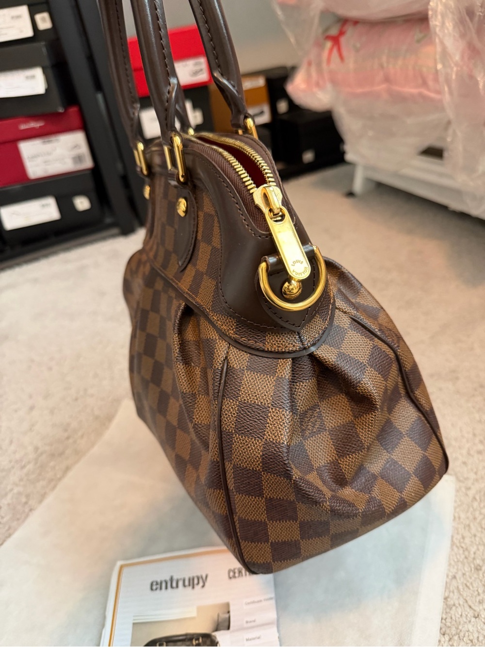 Louis Vuitton Damier Ebene Trevi PM Bag! - Picture 4 of 10